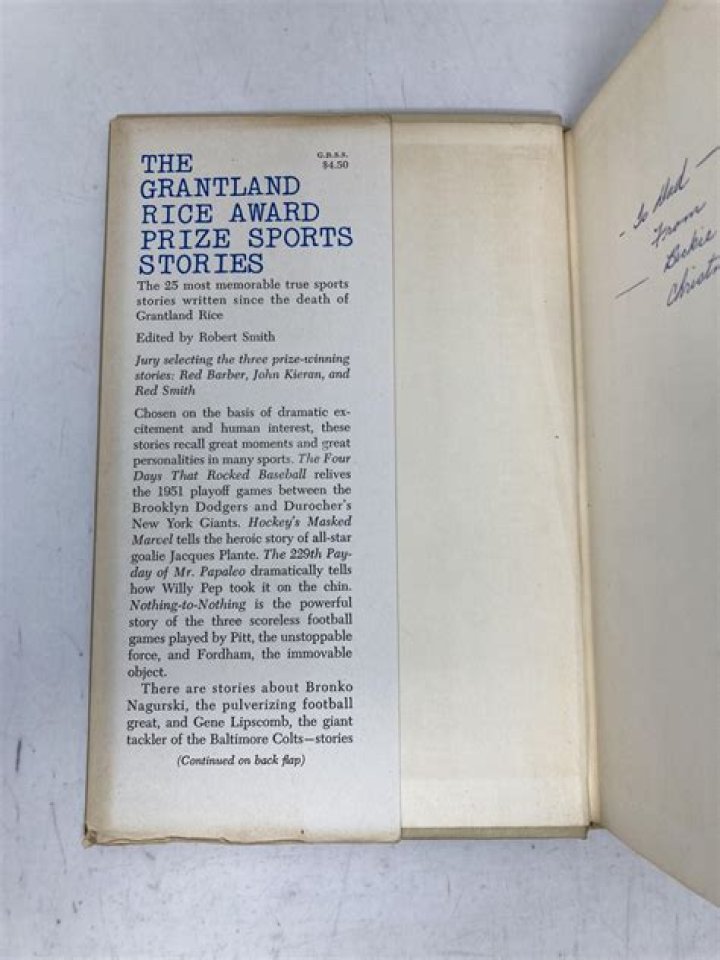 Grantland Rice List of Books, Essays, Articles & Literary Works
