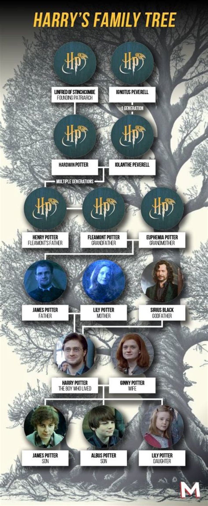 Harry Potter : Family tree by Cassandra DOWLING (cdowling)